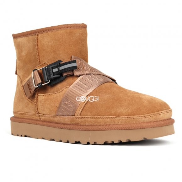 Men`s UGG Classic Ultra Mini Hybrid Strap Short Boots Chestnut - 40