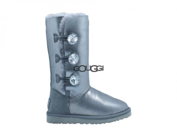Bailey Button Triplet Bling Glitter Grey