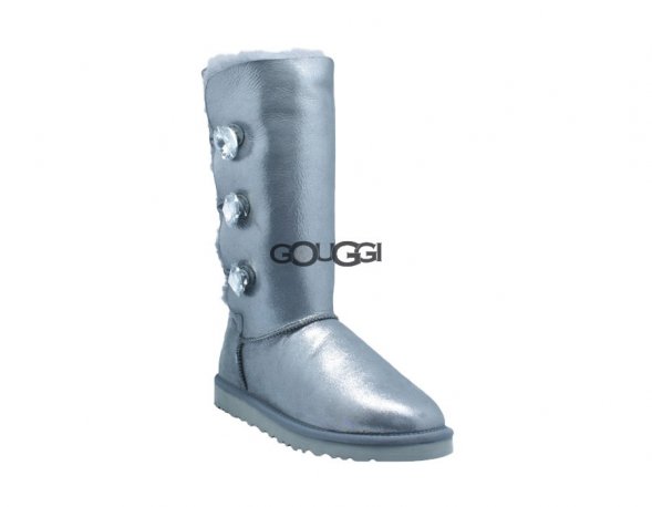 Bailey Button Triplet Bling Glitter Grey