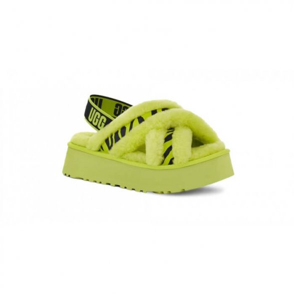 Женские сандалии Ugg Disco Cross Slide Animalia - Key Lime