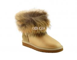 Mini Fox Fur Metallic Gold