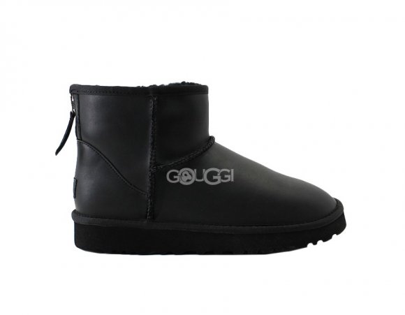 Mini Zip Metallic Black