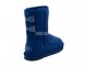 Classic Short Crystal Bow Blue