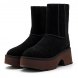 Женские ботинки на платформе Ugg Classic Twin Seam New Heights - Black