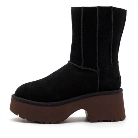 Женские ботинки на платформе Ugg Classic Twin Seam New Heights - Black