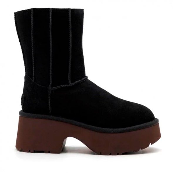 Женские ботинки на платформе Ugg Classic Twin Seam New Heights - Black