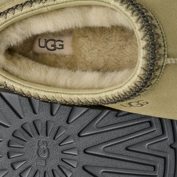 Ugg Mens Tasman Slipper - Muted Brass / Magnolia Leaf - Хаки, 46, Замша