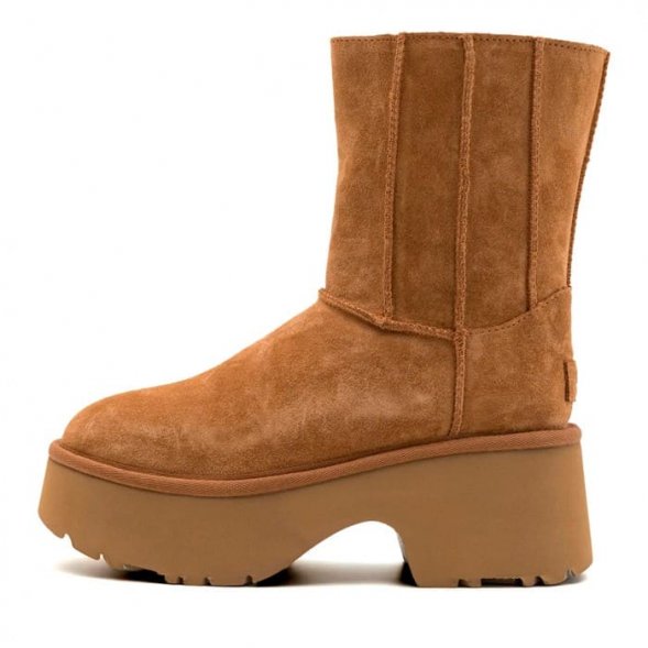 Женские ботинки на платформе Ugg Classic Twin Seam New Heights - Chestnut
