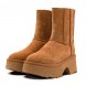 Женские ботинки на платформе Ugg Classic Twin Seam New Heights - Chestnut