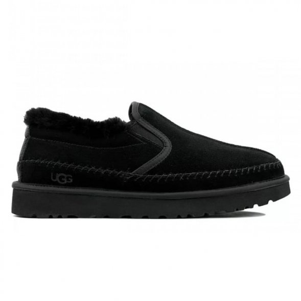 Ugg Stitch Slip On Black - черный, 44, Переработанная замша