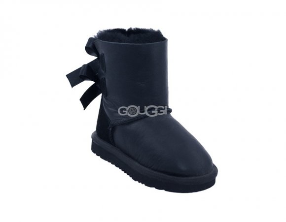 Kids Bailey Bow Metallic Black Kids Bailey Bow Metallic Black