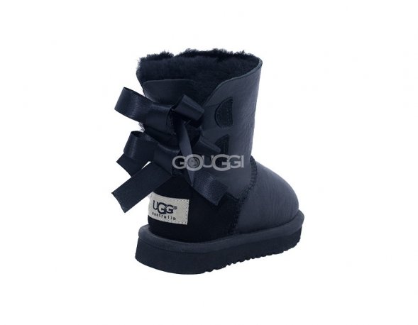 Kids Bailey Bow Metallic Black - 29