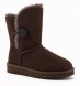 Женские короткие угги с пуговицей и пропиткой Ugg Bailey Button II Boot - Chocolate