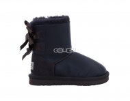 Kids Bailey Bow Metallic Chocolate