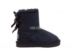 Kids Bailey Bow Metallic Chocolate