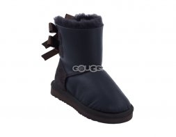 Kids Bailey Bow Metallic Chocolate