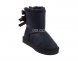 Kids Bailey Bow Metallic Chocolate - 28