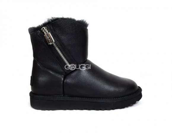 MINI OBLIQUE ZIP Black