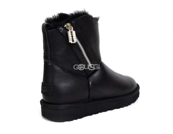 MINI OBLIQUE ZIP Black