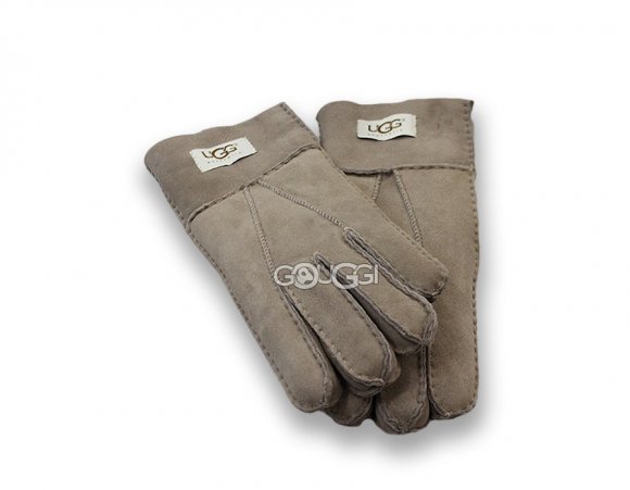 меховые перчатки мужские Leather Capuccinno