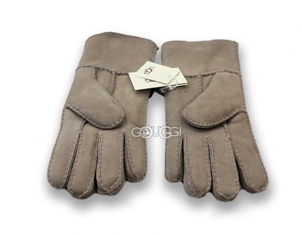 меховые перчатки мужские Leather Capuccinno