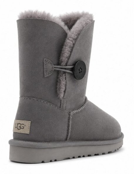 Женские короткие угги с пуговицей и пропиткой Ugg Bailey Button II Boot - Grey