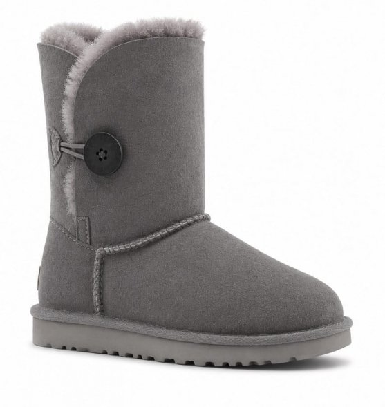 Женские короткие угги с пуговицей и пропиткой Ugg Bailey Button II Boot - Grey