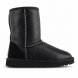 Женские обливные короткие угги Ugg Classic Short Metallic Black