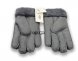 меховые перчатки мужские Leather Grey