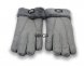 меховые перчатки мужские Leather Grey