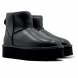 Ugg Mini Platform Boot - Ultra Matte Black - черный, 35, кожа