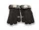 Меховые перчатки мужские Suede Black
