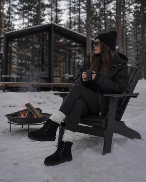 Женские ботинки Ugg Neumel High - Black Женские ботинки Ugg Neumel High - Black