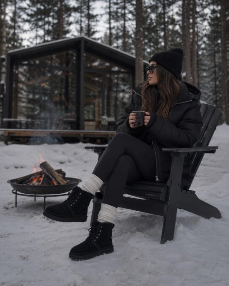 Ugg Neumel High - Black - черный, 37, Замша