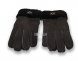 Меховые перчатки мужские Suede Black-1