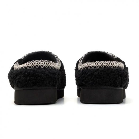 Женские слипоны Ugg Tasman Maxi Curly - Black
