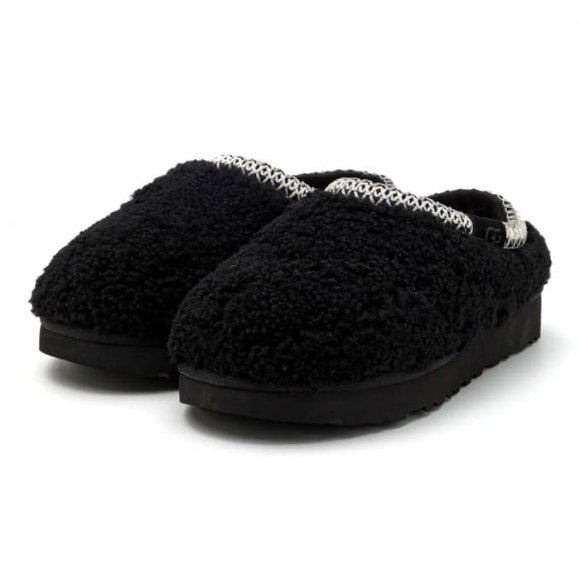 Женские слипоны Ugg Tasman Maxi Curly - Black