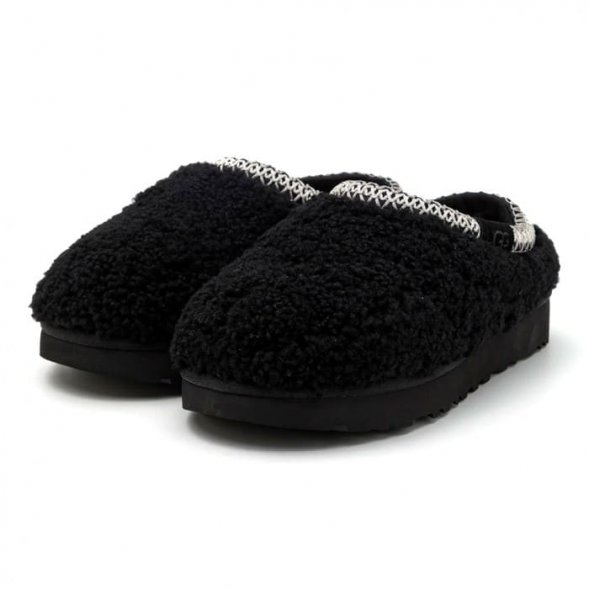 Женские слипоны Ugg Tasman Maxi Curly - Black
