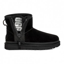 Ugg Mini Zipper Tape Logo - Black