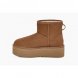 Женские мини угги на платформе Ugg Mini Platform Boot - Chestnut