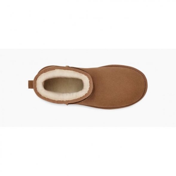 Женские мини угги на платформе Ugg Mini Platform Boot - Chestnut