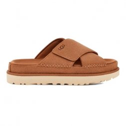 Ugg Goldenstar Cross Slide - Chestnut