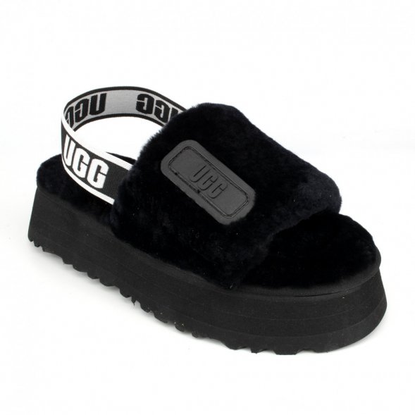 Disco Slide Seashell Dark Black