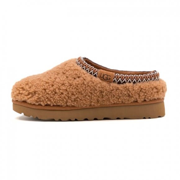 Женские слипоны Ugg Tasman Maxi Curly - Chestnut