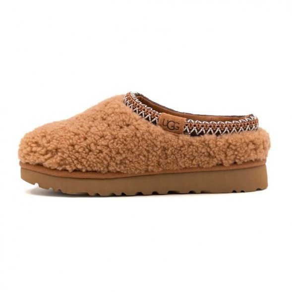 Женские слипоны Ugg Tasman Maxi Curly - Chestnut
