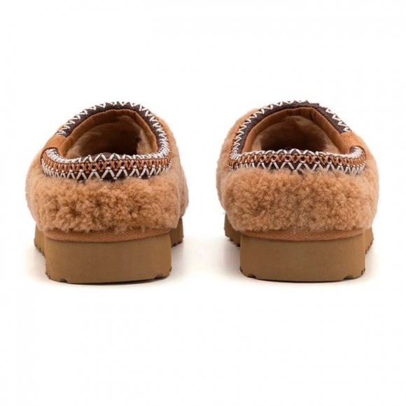 Женские слипоны Ugg Tasman Maxi Curly - Chestnut