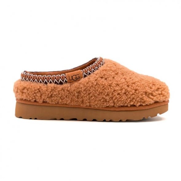 Женские слипоны Ugg Tasman Maxi Curly - Chestnut