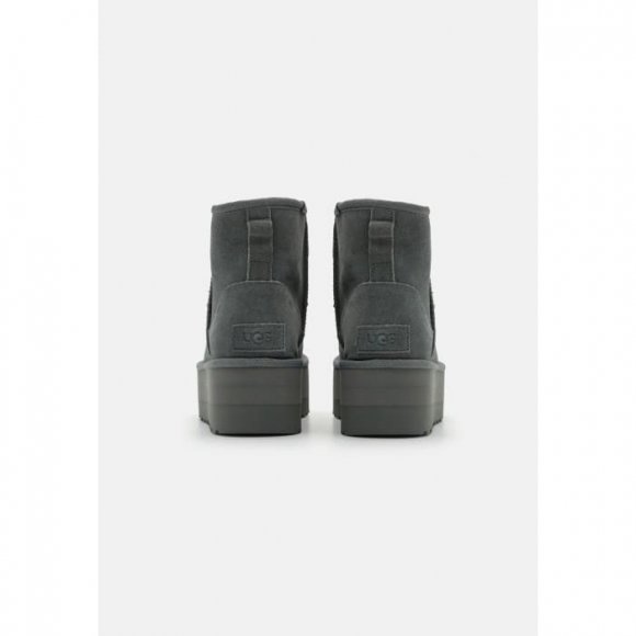 Женские мини угги на платформе Ugg Mini Platform Boot - Grey