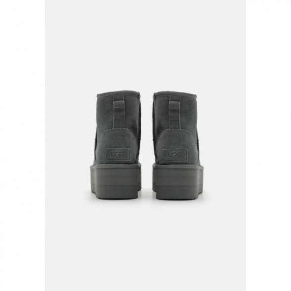 Женские мини угги на платформе Ugg Mini Platform Boot - Grey