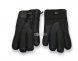 Меховые перчатки мужские Suede Dark Black